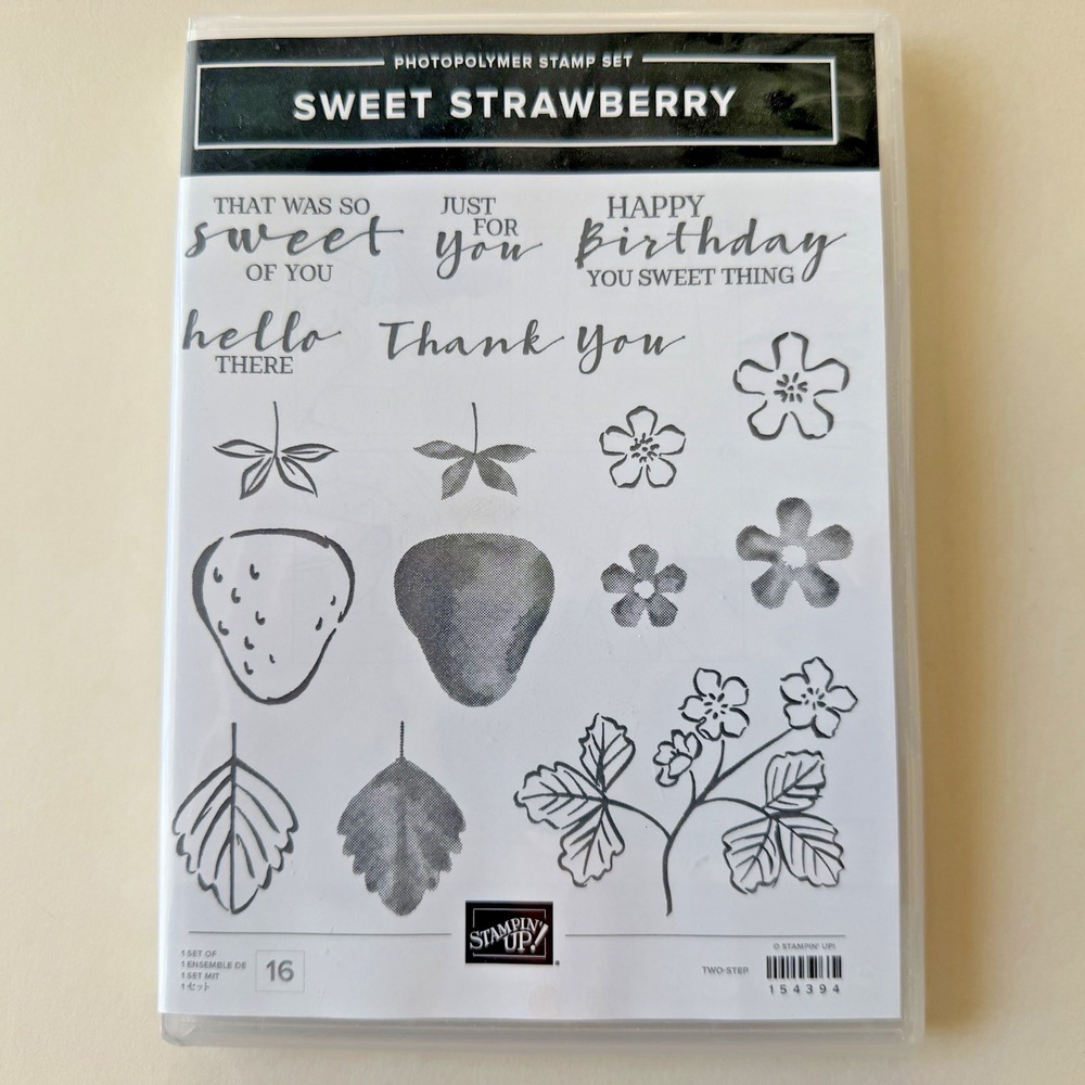 Stampin' Up! Sweet Strawberry Fruit Photopolymer Stamp Set 158231 Greetings NEW